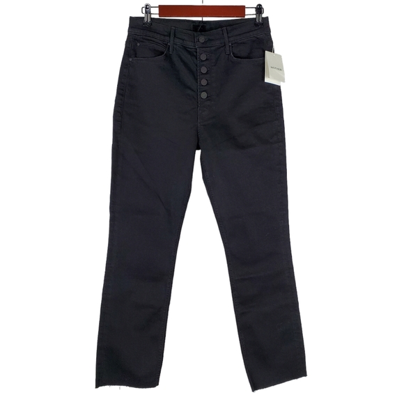 NEW Mother The Pixie Dazzler Ankle Fray Not Guilty Exposed Button Jeans Size 31 - Picture 2 of 16